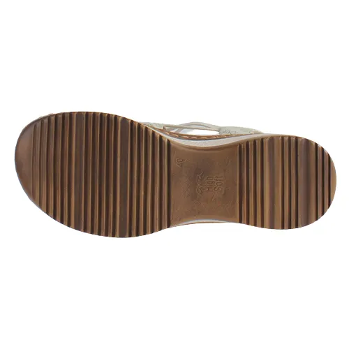 Ara Ladies Wide Fit Sandals - 29005 - Cream/Silver