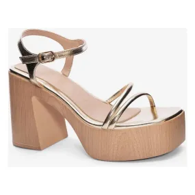 Avianna Metallic Gold Platform Sandals