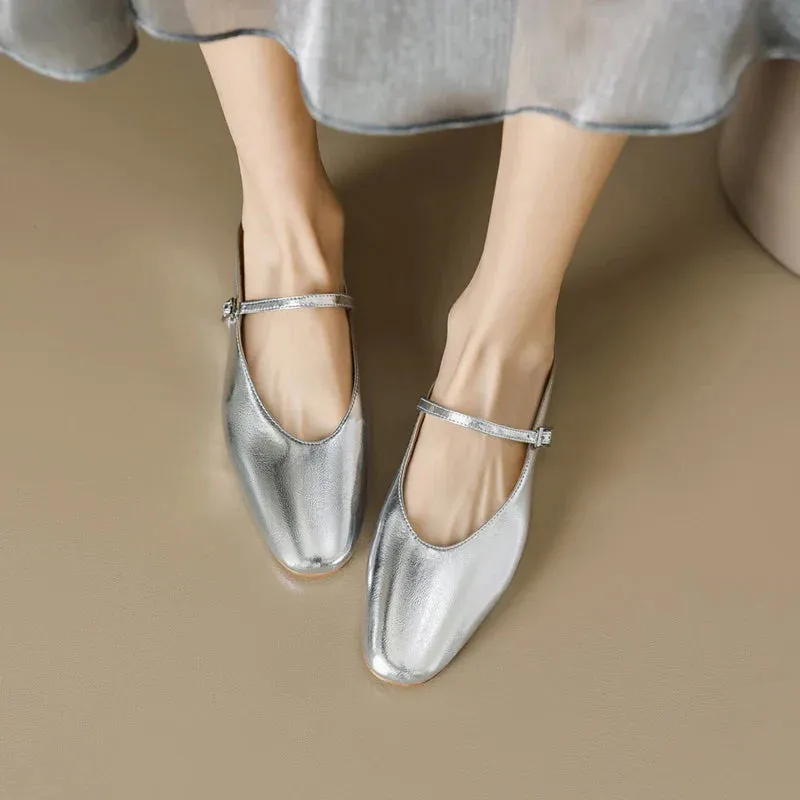 binfenxie  -  2024 New Genuine Leather Summer Flat Heels Women Sandals Elegant Party Prom Shoes Woman Office Lady Size 34-43 Women Slippers