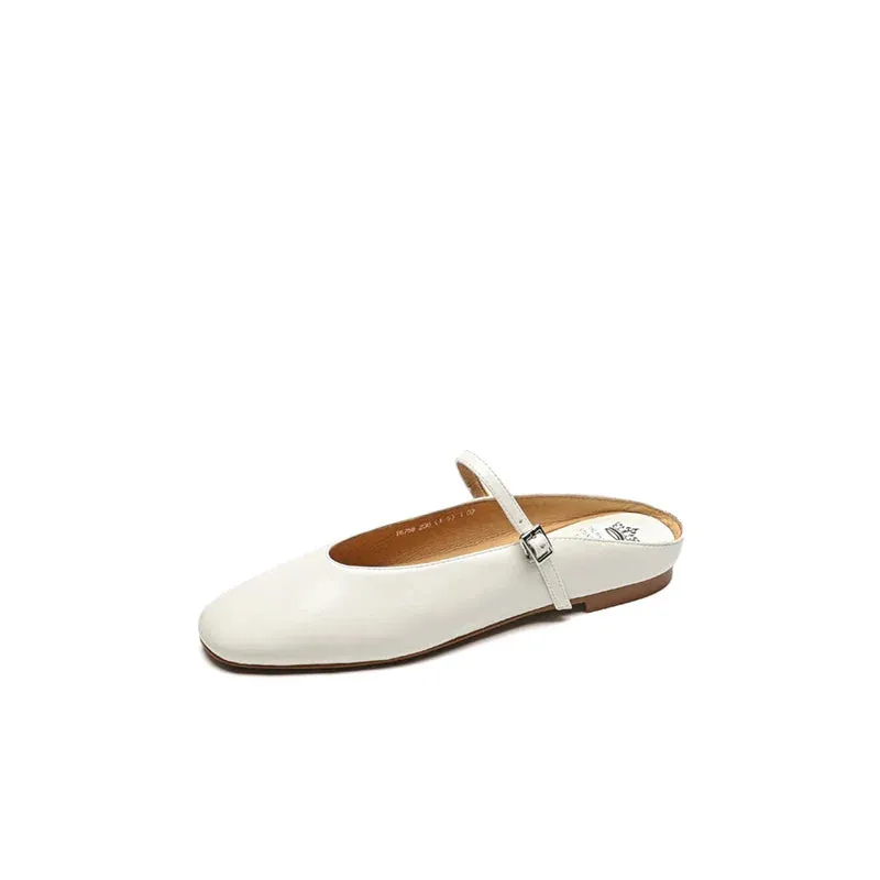 binfenxie  -  2024 New Genuine Leather Summer Flat Heels Women Sandals Elegant Party Prom Shoes Woman Office Lady Size 34-43 Women Slippers