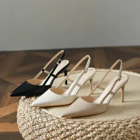 binfenxie  -  8cm New Fashion Sandals High Heels Female Ankle Strap Pointed Toe Party for Women Shoes 39 40 41