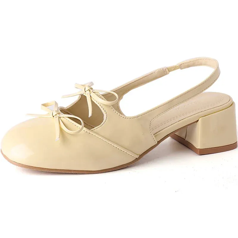 binfenxie  -  Designer Summer Open Toe Woman Sandals Fashion Elegant Butterfly-knot Shoes Ladies Outdoor Party Dress Pumps
