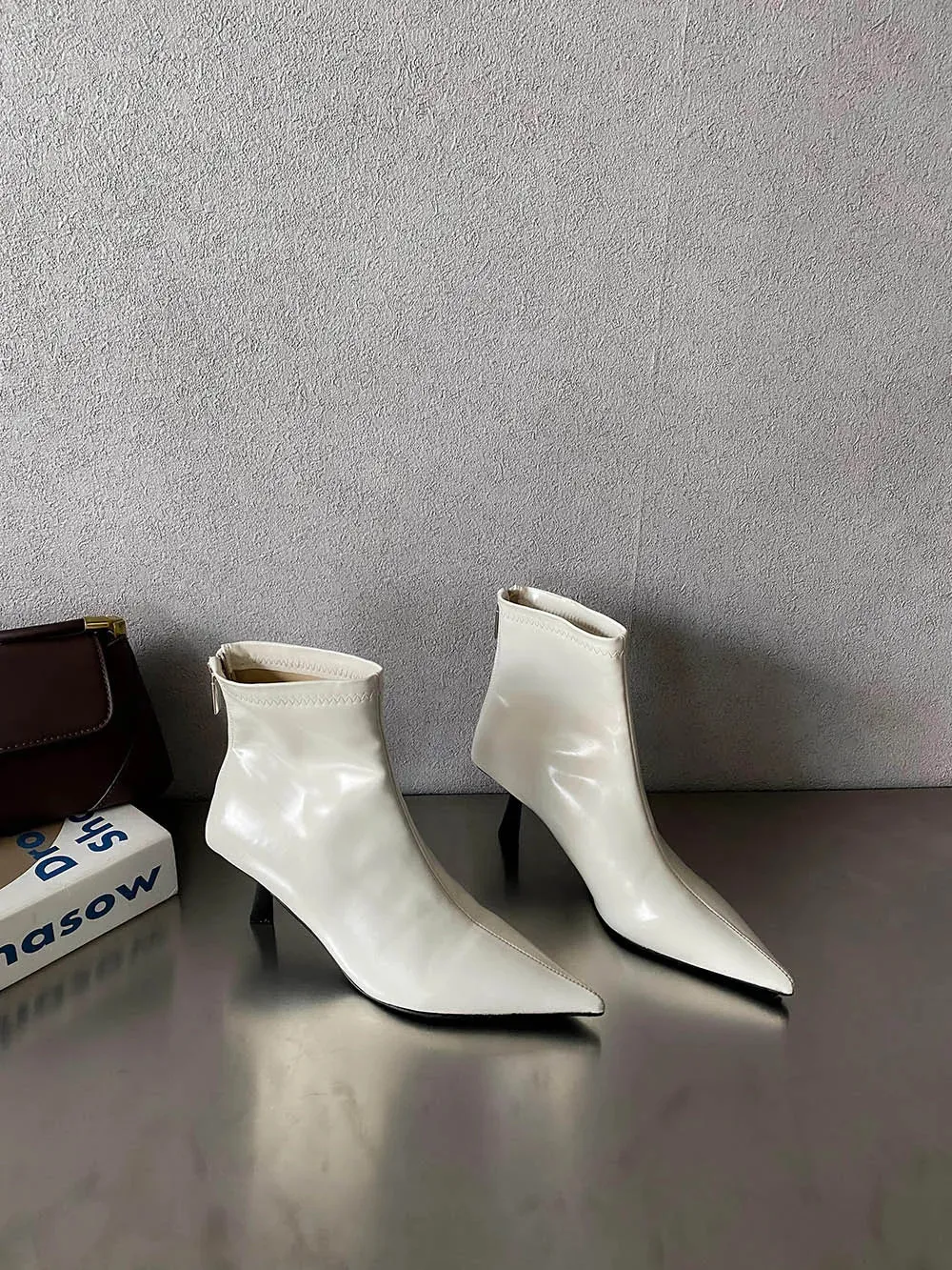 binfenxie  -  Fashion Women Ankle Boots Ladies Sock Stretch Shoes Thin High Heels Party Pumps Dress Shoes Sexy Sock Boots Woman Size 35-40