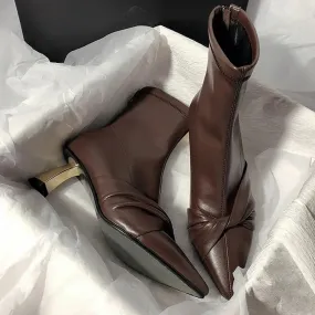 binfenxie  -  Modern Boots Patent Leather Designer Brand Luxury 2024 New Winter Ankel Boots Bow Wedding Party Dress Gladiator Women Shoes