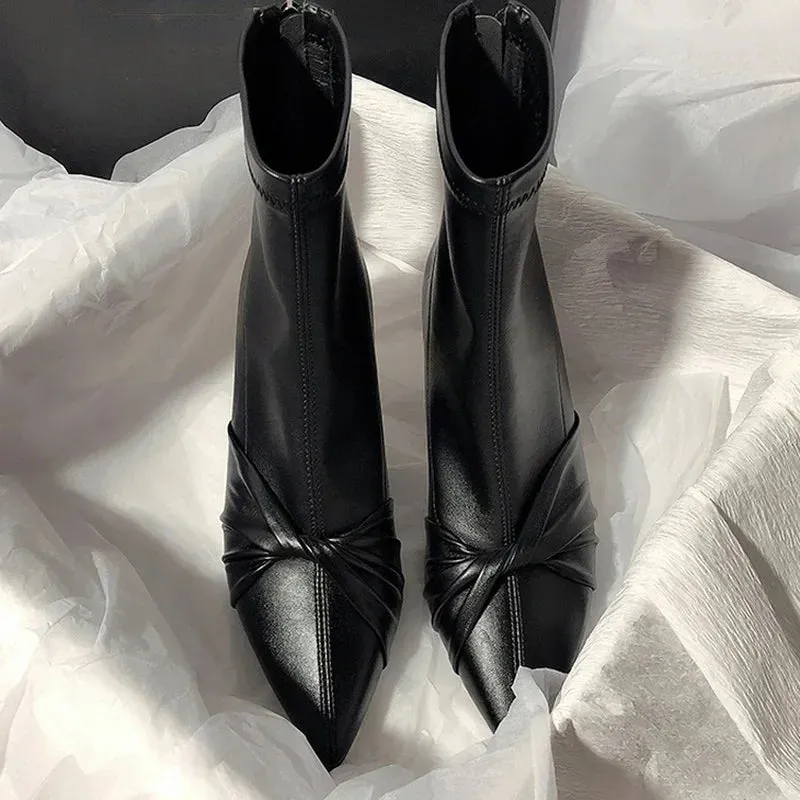 binfenxie  -  Modern Boots Patent Leather Designer Brand Luxury 2024 New Winter Ankel Boots Bow Wedding Party Dress Gladiator Women Shoes
