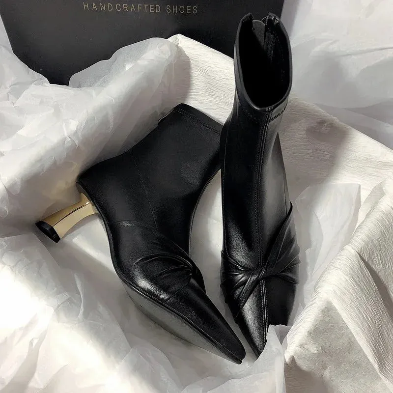 binfenxie  -  Modern Boots Patent Leather Designer Brand Luxury 2024 New Winter Ankel Boots Bow Wedding Party Dress Gladiator Women Shoes