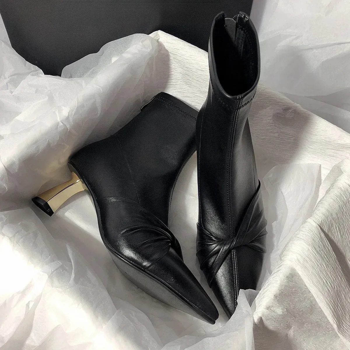 binfenxie  -  Modern Boots Patent Leather Designer Brand Luxury 2024 New Winter Ankel Boots Bow Wedding Party Dress Gladiator Women Shoes