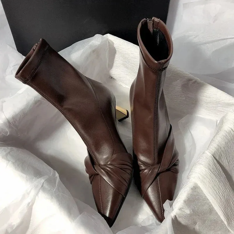 binfenxie  -  Modern Boots Patent Leather Designer Brand Luxury 2024 New Winter Ankel Boots Bow Wedding Party Dress Gladiator Women Shoes