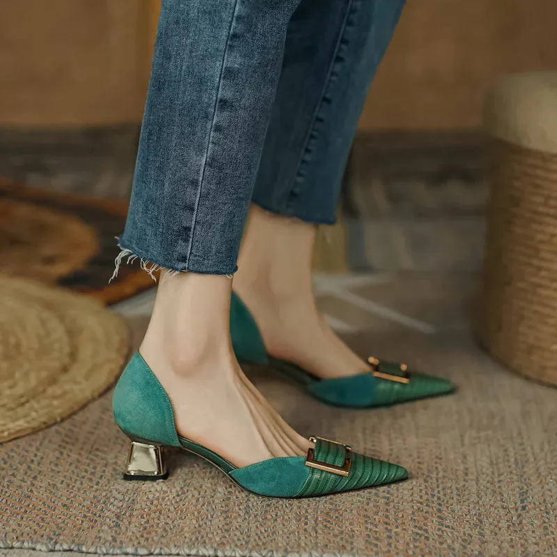 binfenxie  -  New Fashion Genuine Leather Shoes Women High Heels Party Wedding Shoes Spring Summer Pumps Ladies Shoes Heels for Women