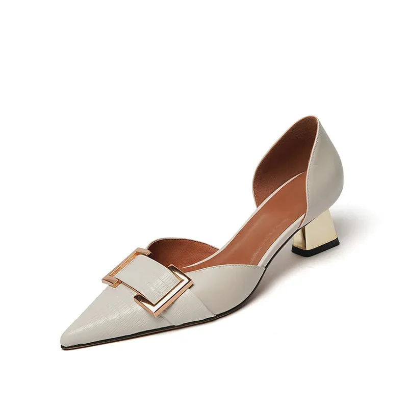 binfenxie  -  New Fashion Genuine Leather Shoes Women High Heels Party Wedding Shoes Spring Summer Pumps Ladies Shoes Heels for Women