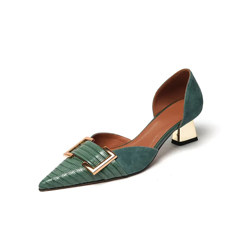 binfenxie  -  New Fashion Genuine Leather Shoes Women High Heels Party Wedding Shoes Spring Summer Pumps Ladies Shoes Heels for Women