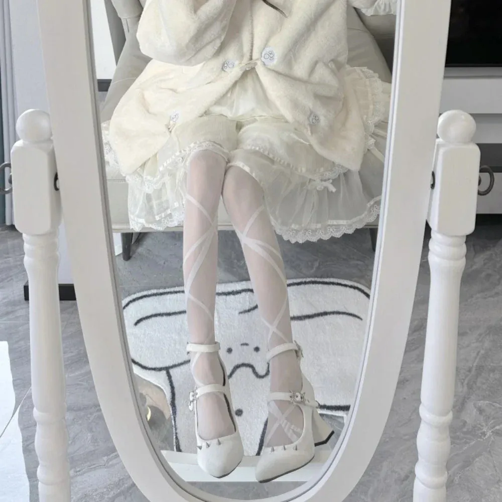 binfenxie  -  Pointed High Heel Shoes Lolita Woman Spring and Autumn Y2k Asian Culture Hot Girl Shallow Mouth Pumps Rivet Suede Party Shoes