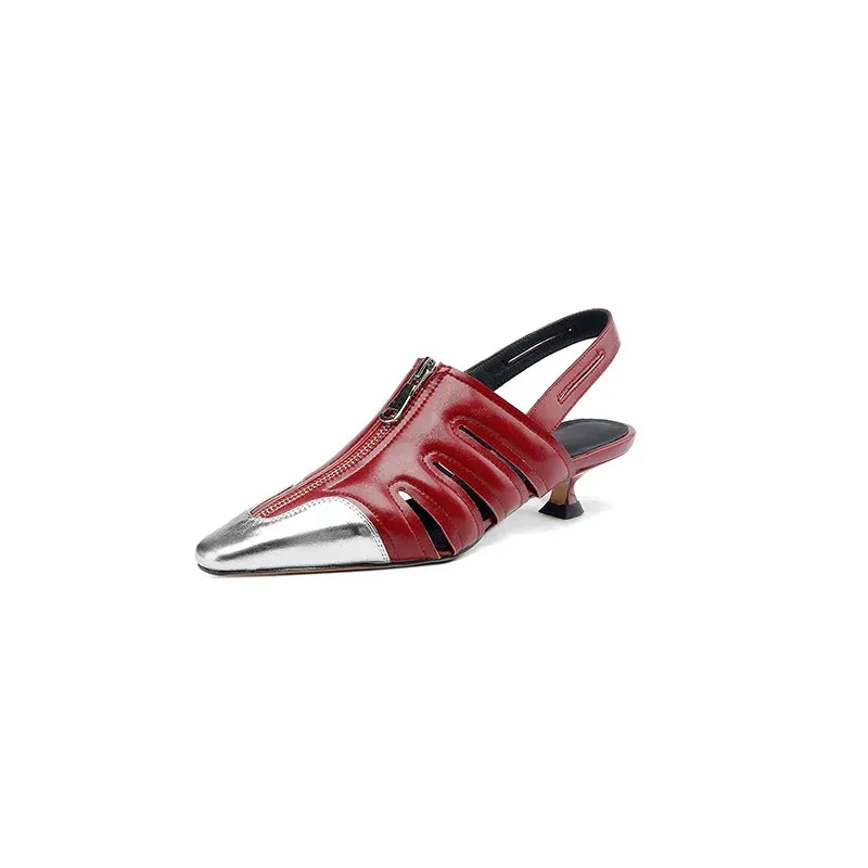 binfenxie  -  Women Shoes Genuine Leather Sandals Thin High Heels Elegant Office Ladies Party Pumps Summer Mature Shoes Woman 2023 New Sandals