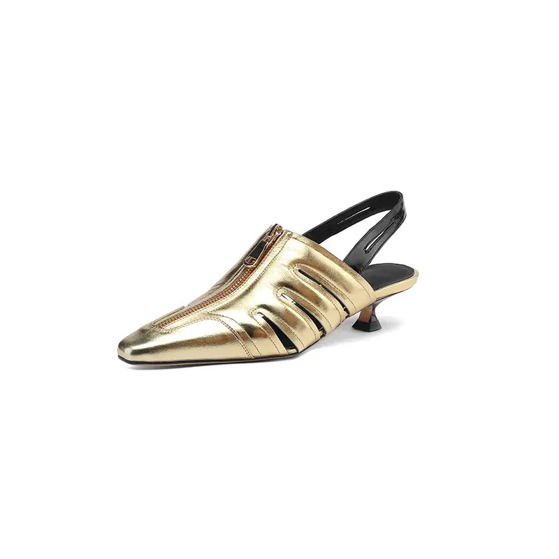 binfenxie  -  Women Shoes Genuine Leather Sandals Thin High Heels Elegant Office Ladies Party Pumps Summer Mature Shoes Woman 2023 New Sandals