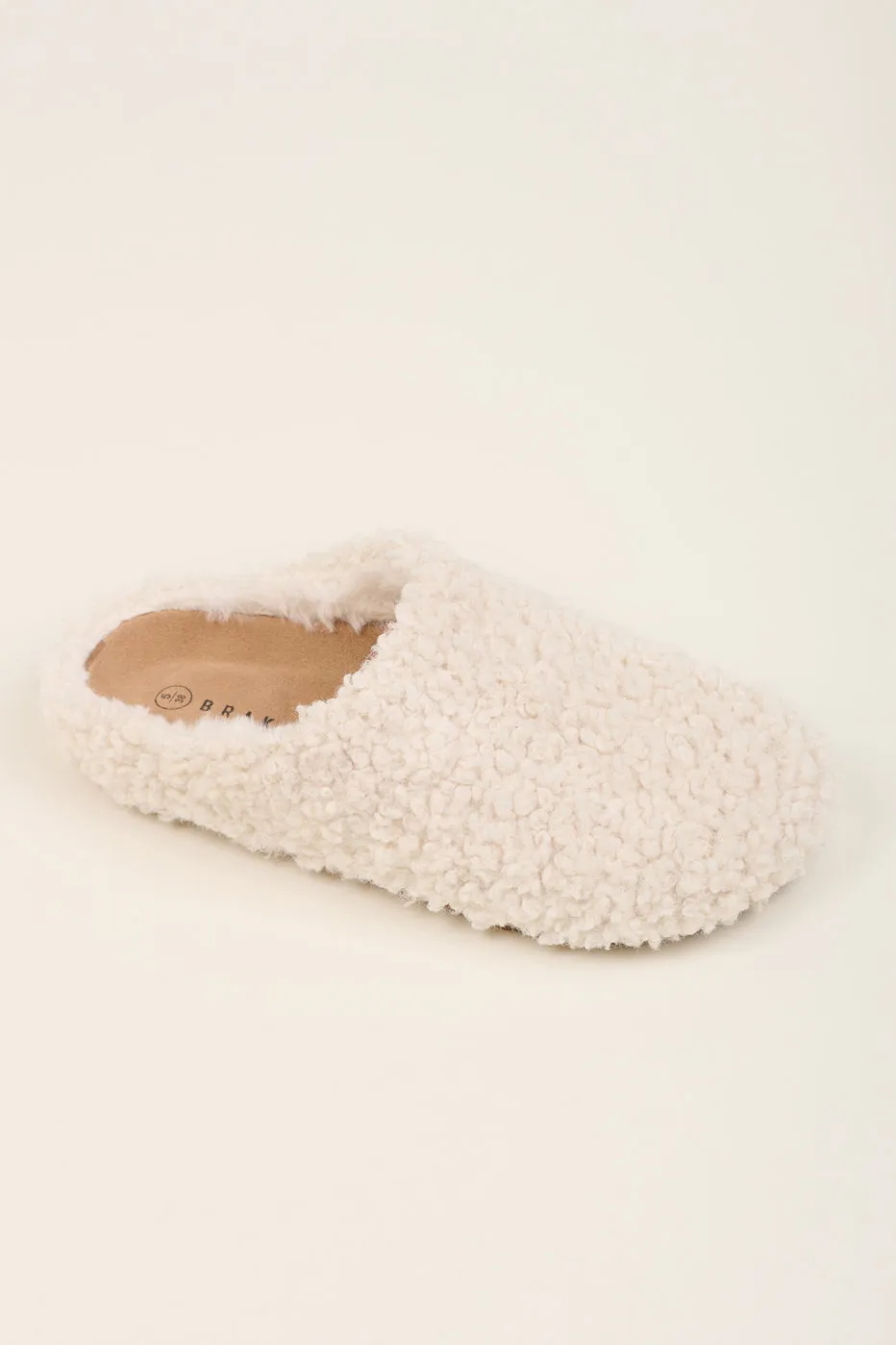 Brakeburn Cream Boucle Slipper