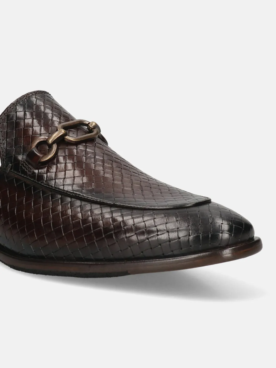 bugatti Brown Premium Leather Slip-ons Formal