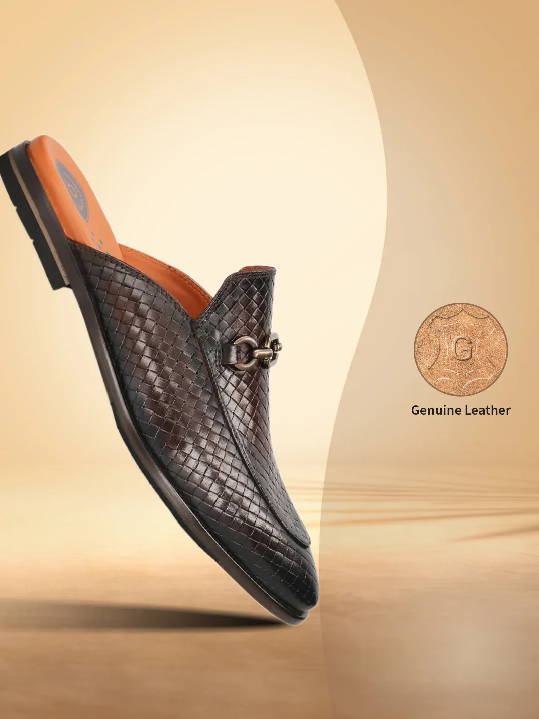 bugatti Brown Premium Leather Slip-ons Formal