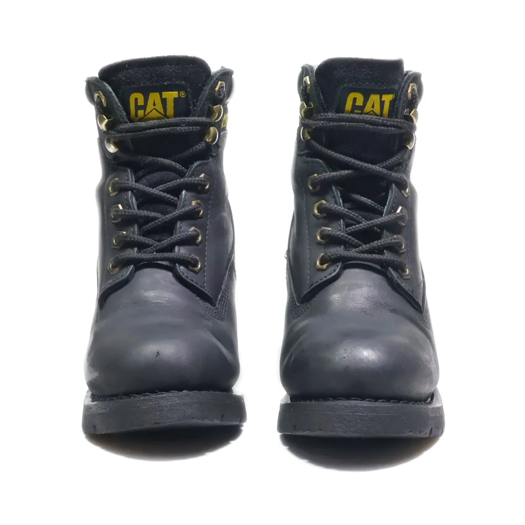 Caterpillar Ankle Boots Leather Black Colour For Women