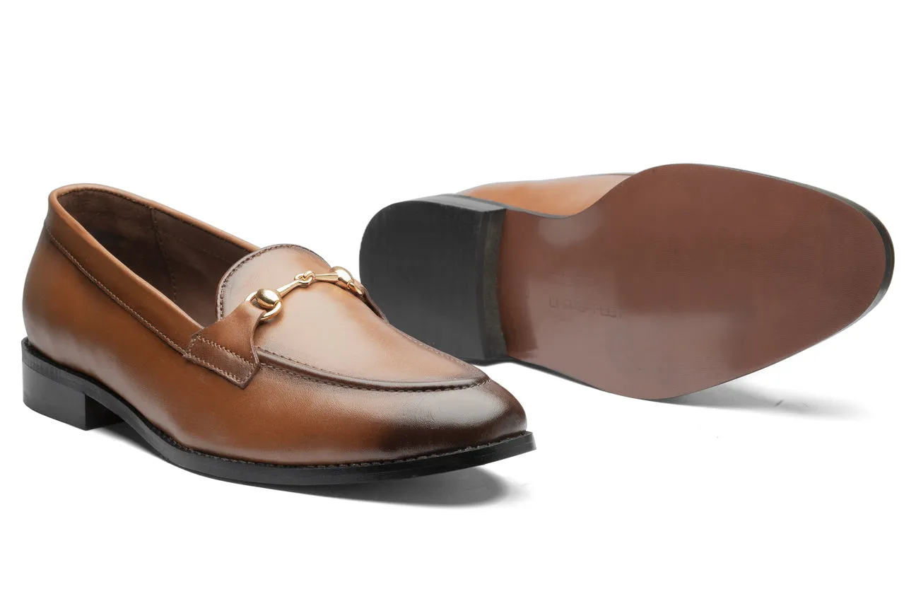 Charma Buckle Loafers - Tan