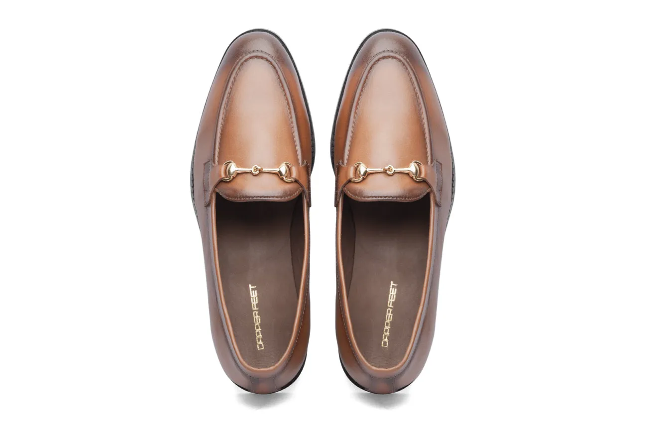 Charma Buckle Loafers - Tan