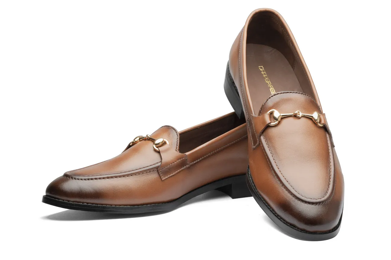 Charma Buckle Loafers - Tan