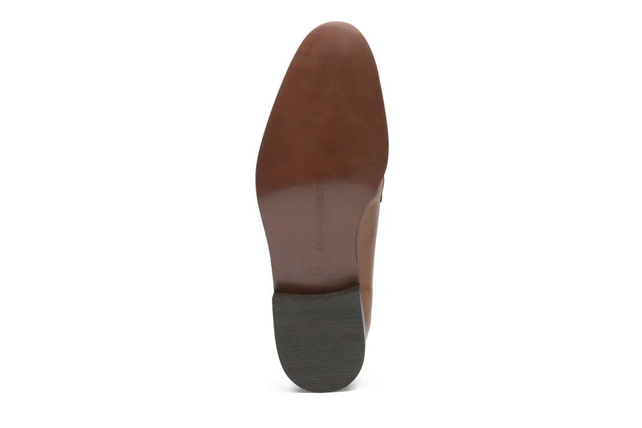 Charma Buckle Loafers - Tan
