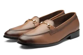 Charma Buckle Loafers - Tan