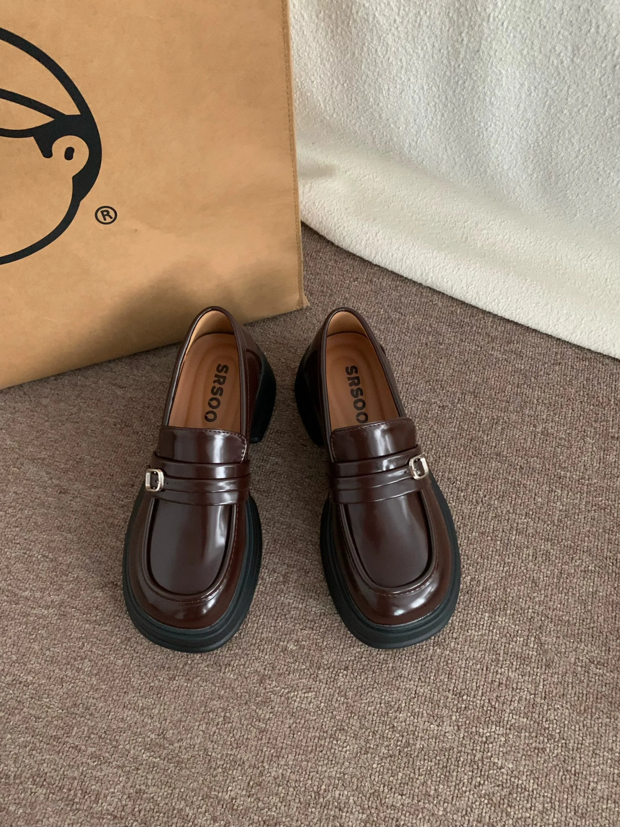 Chunky Platform Buckle Loafers