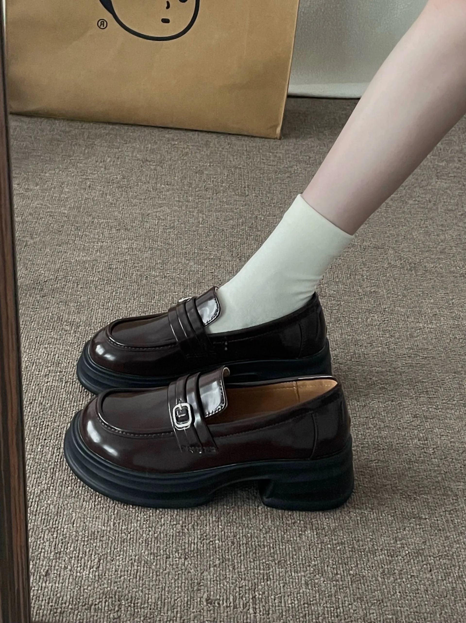 Chunky Platform Buckle Loafers