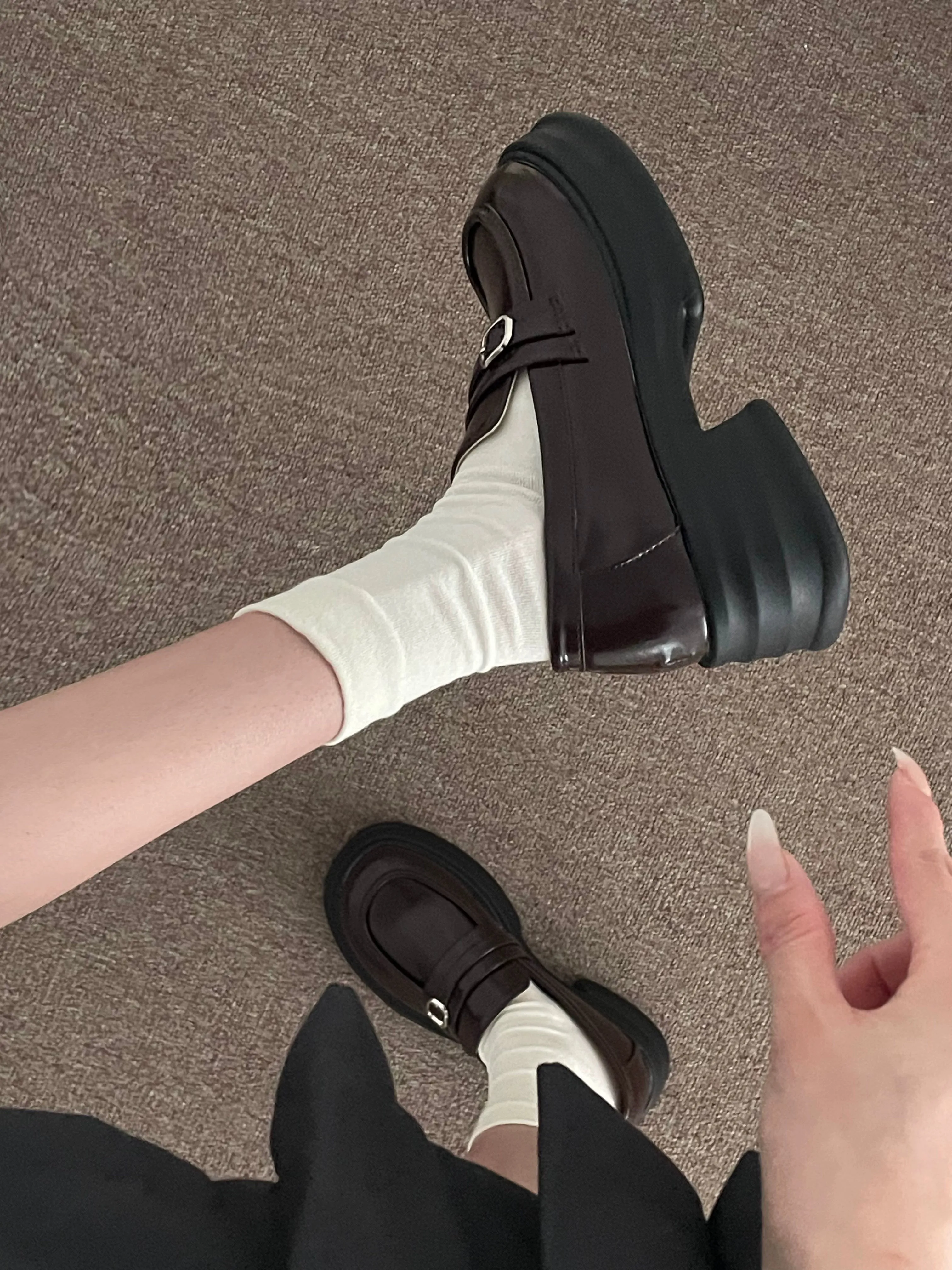 Chunky Platform Buckle Loafers