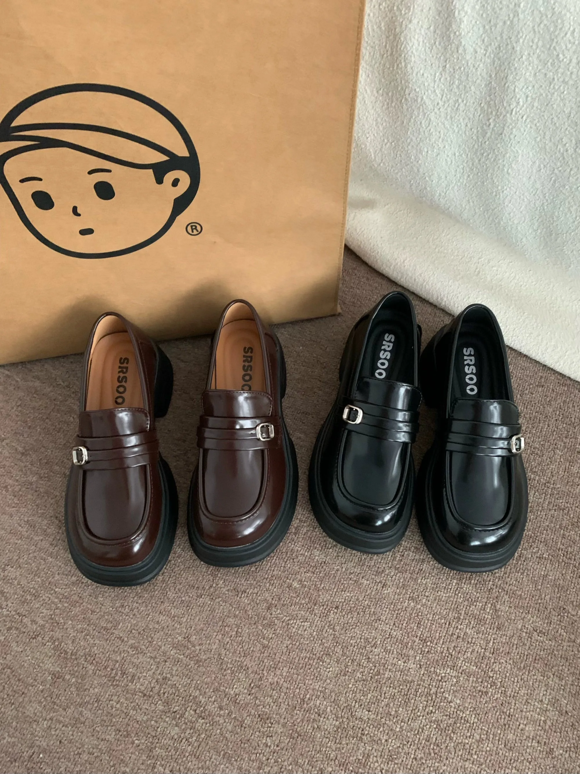 Chunky Platform Buckle Loafers