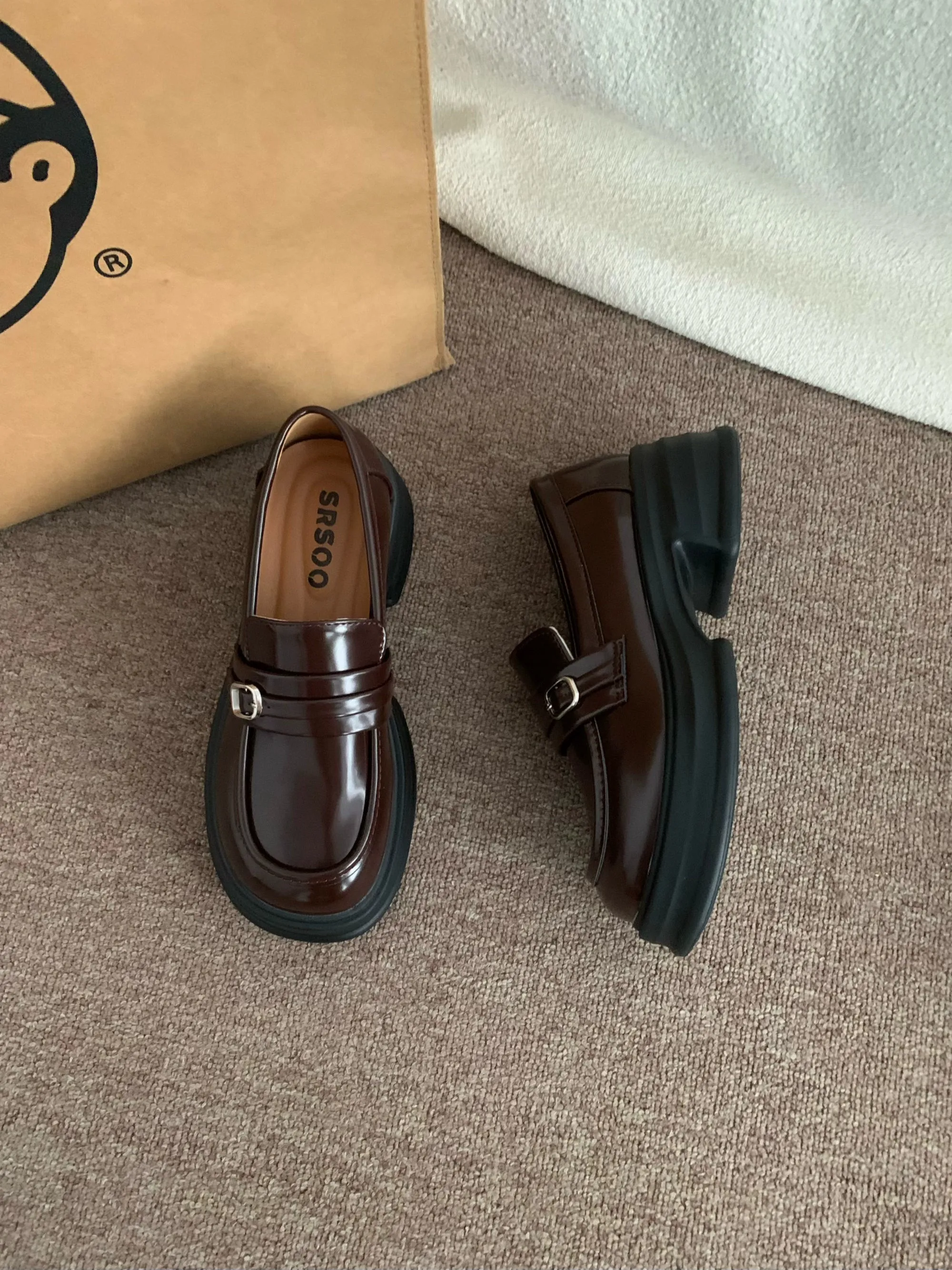 Chunky Platform Buckle Loafers