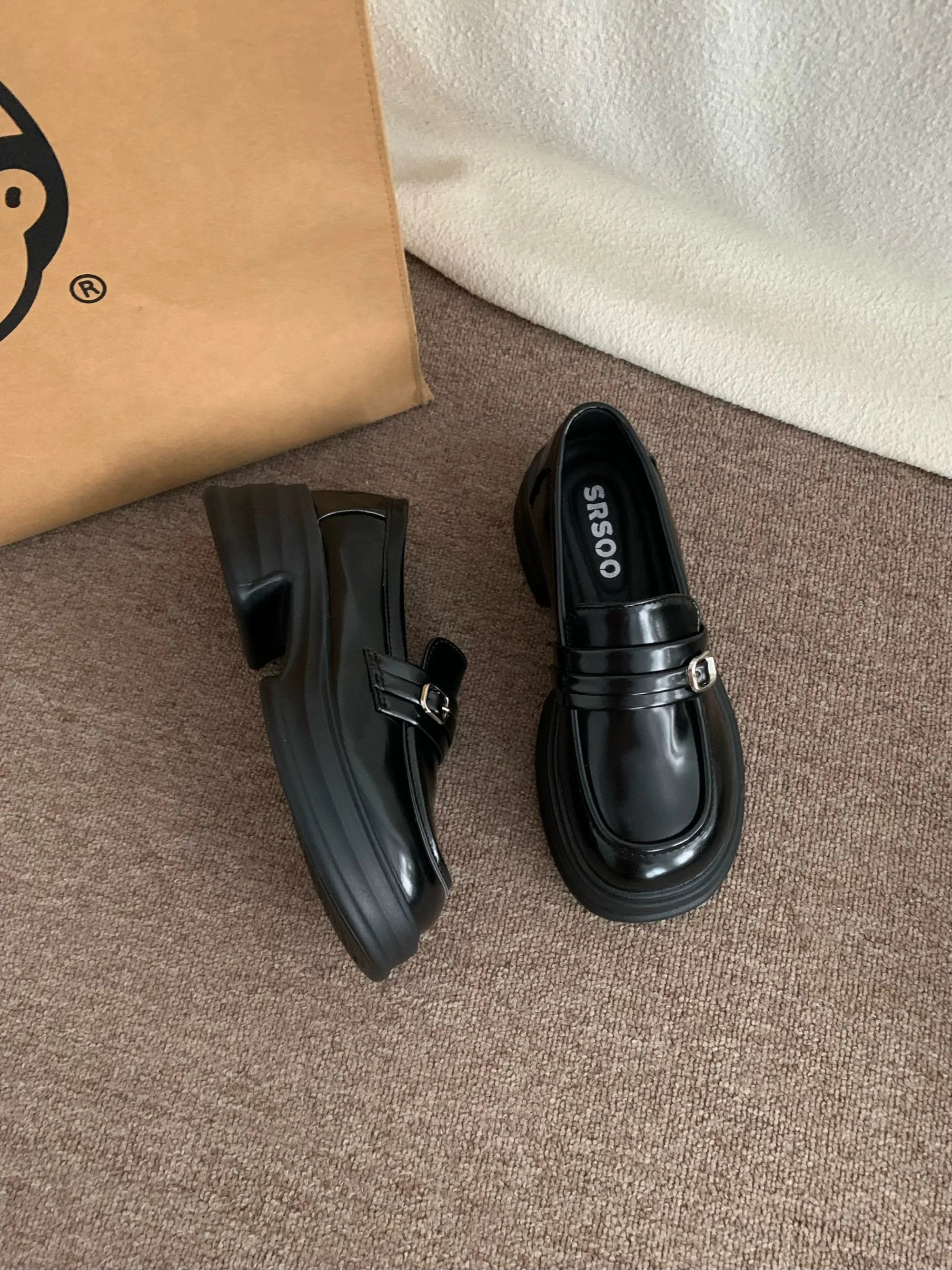 Chunky Platform Buckle Loafers