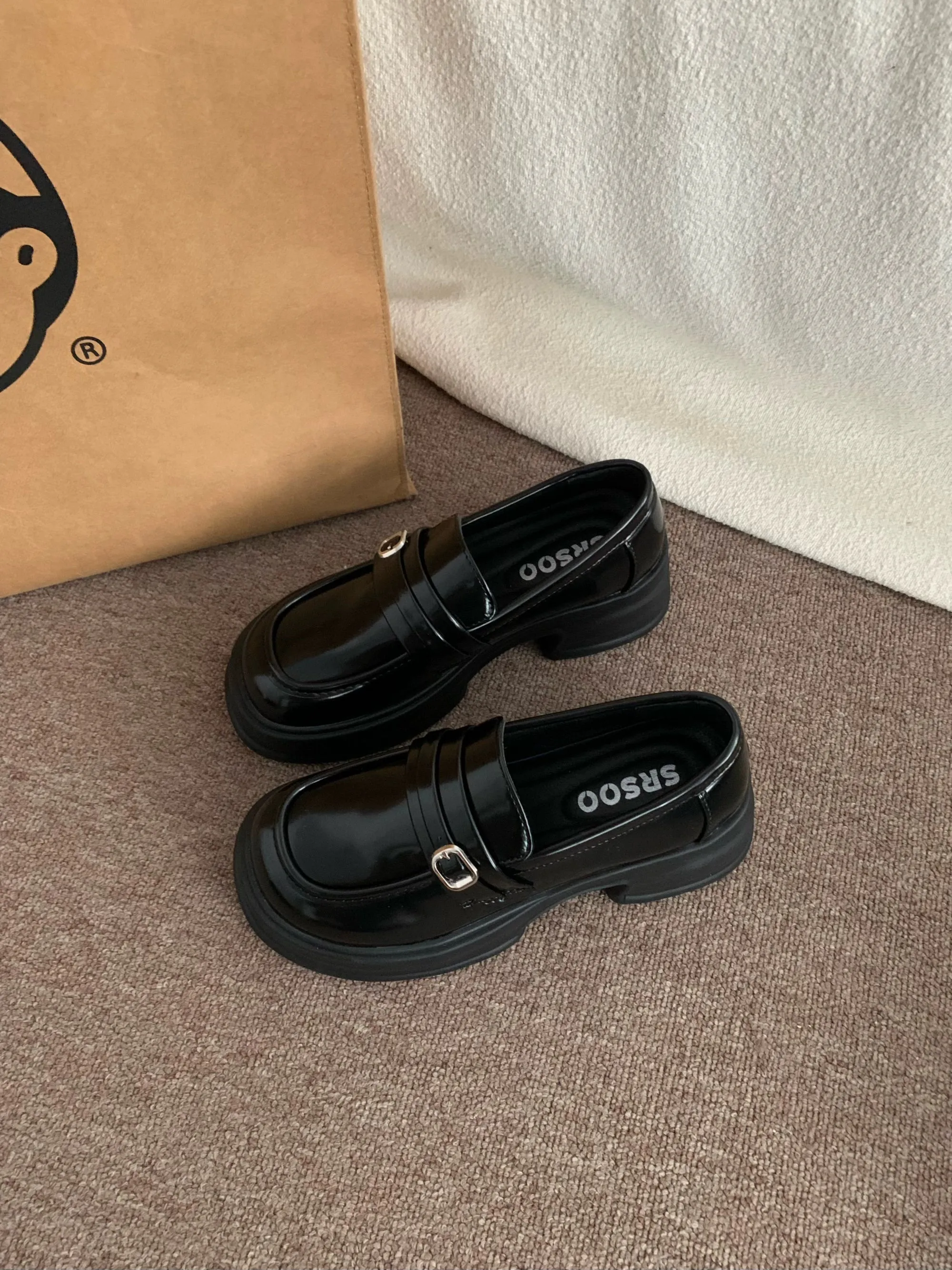 Chunky Platform Buckle Loafers