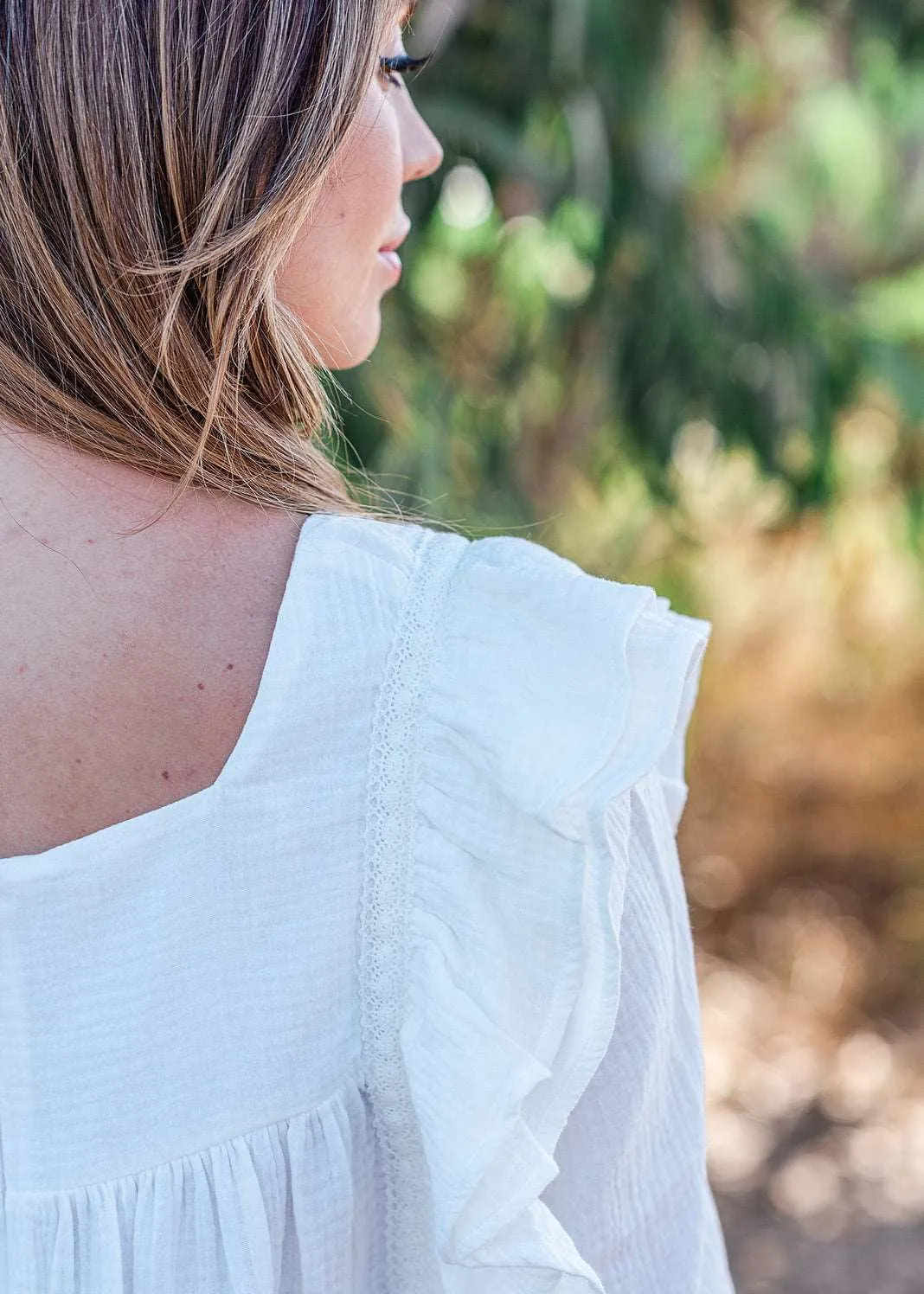 Crochet Lace Muslin Dress