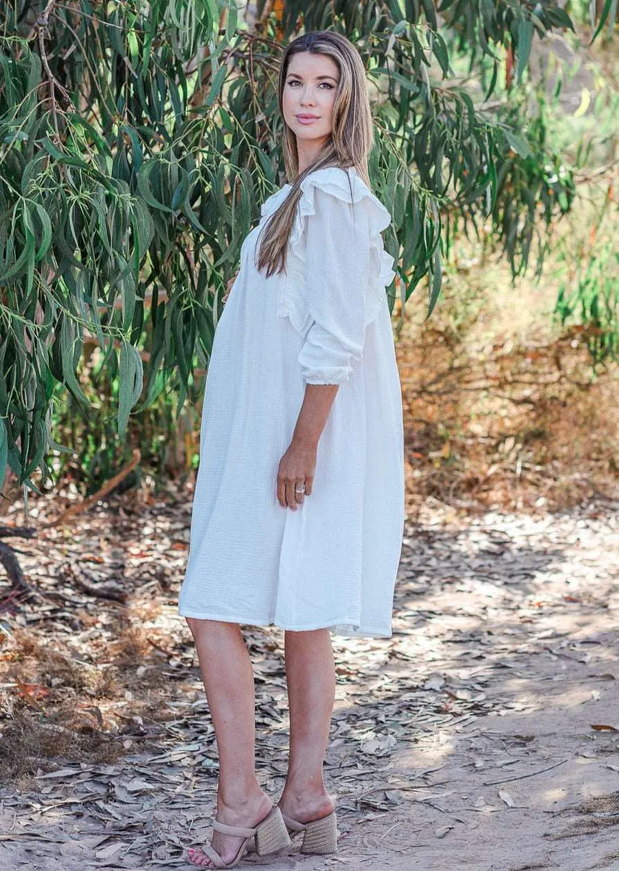 Crochet Lace Muslin Dress