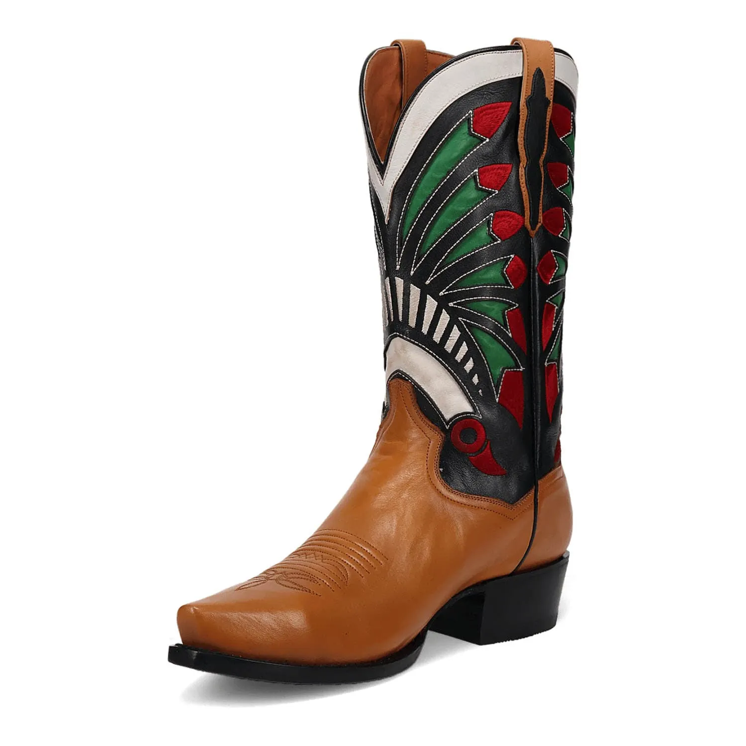 Dan Post Mens Ronan Tan/Multi Leather Cowboy Boots