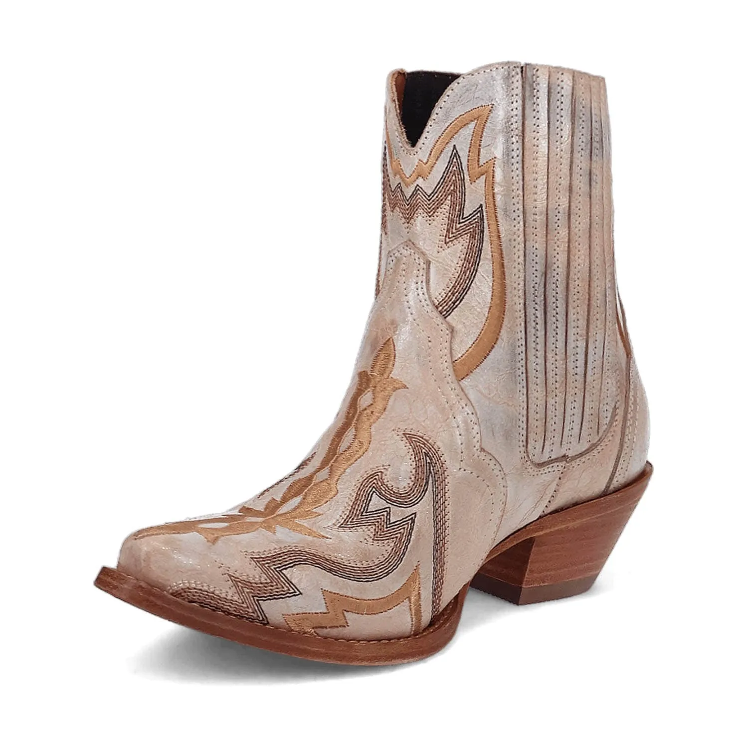Dan Post Womens Bristolie Bone Leather Ankle Boots 7 M