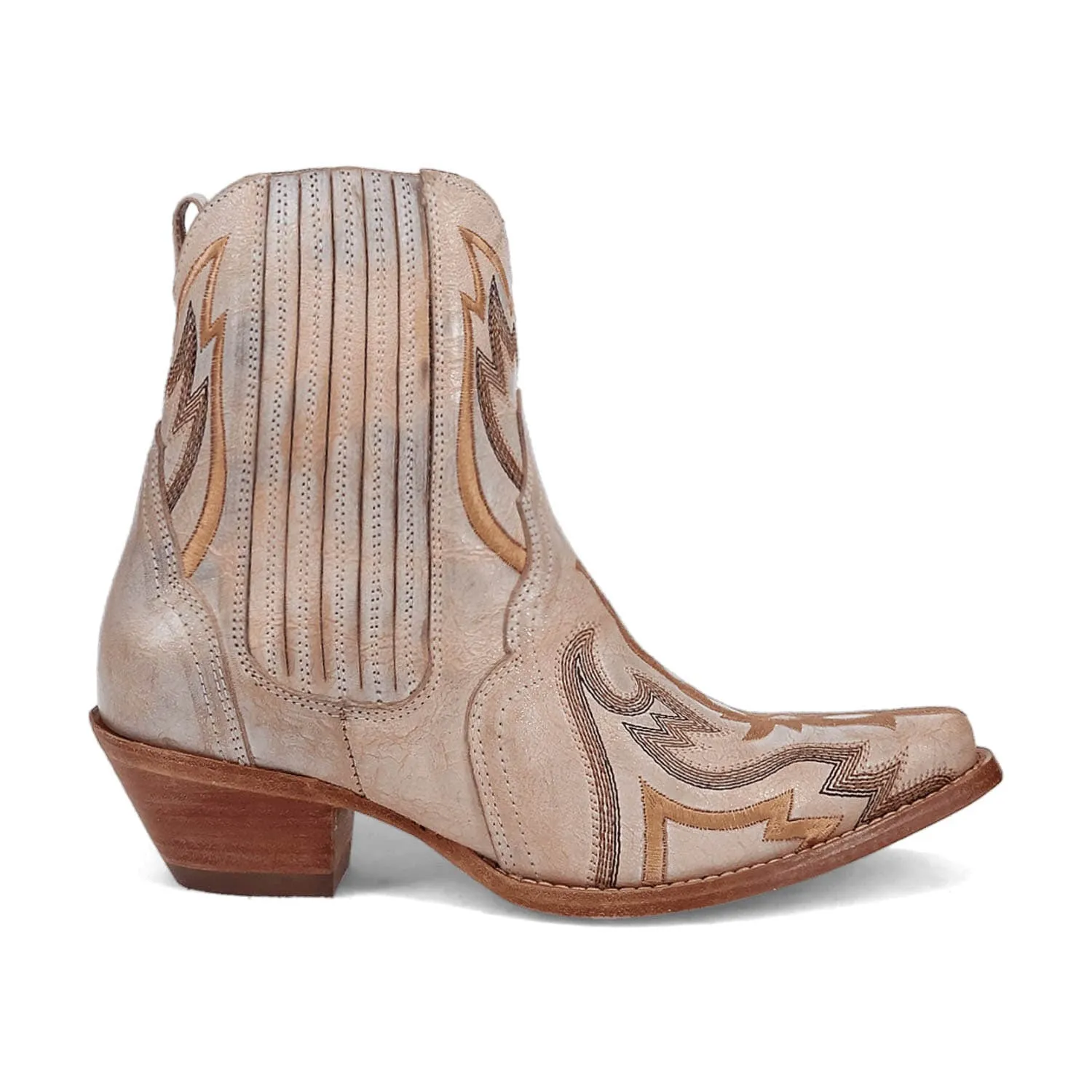Dan Post Womens Bristolie Bone Leather Ankle Boots 7 M