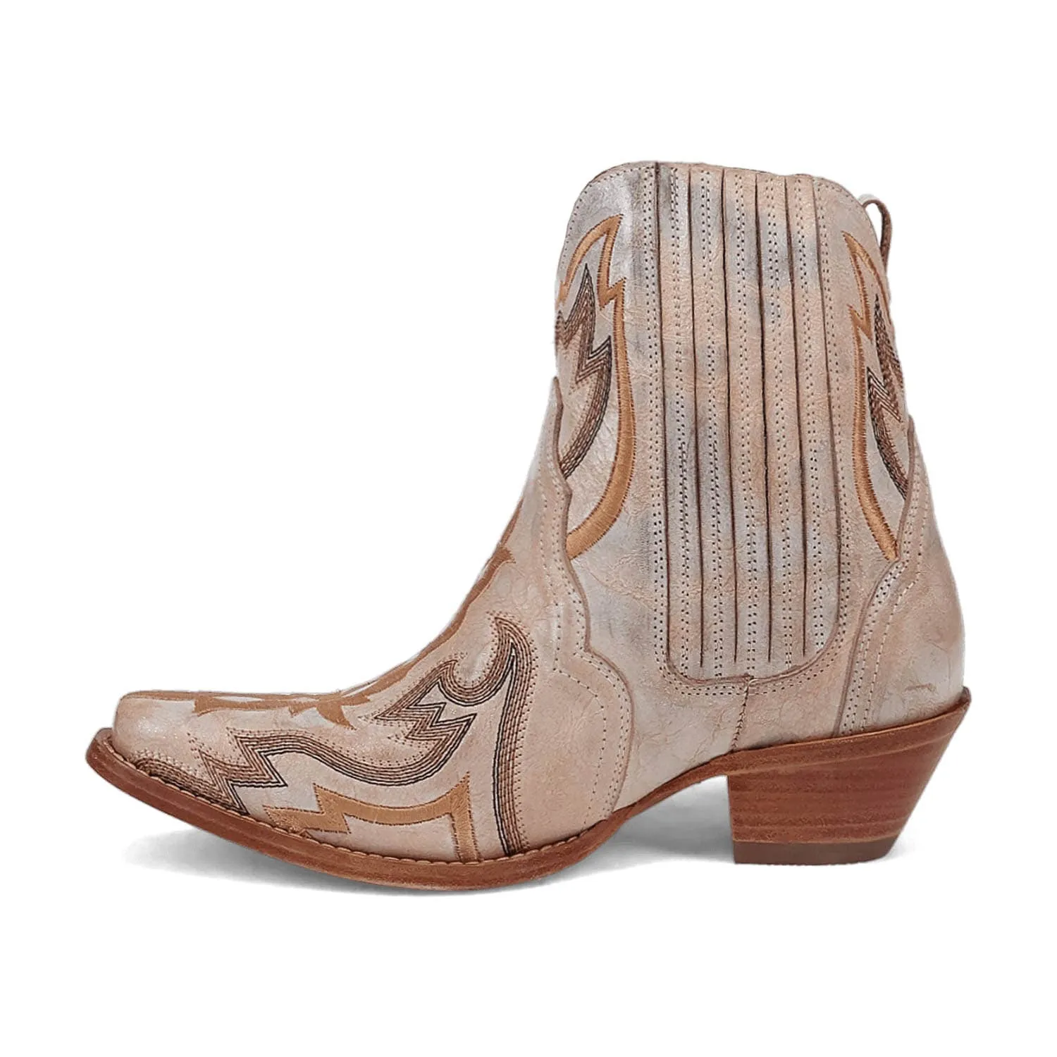 Dan Post Womens Bristolie Bone Leather Ankle Boots 7 M