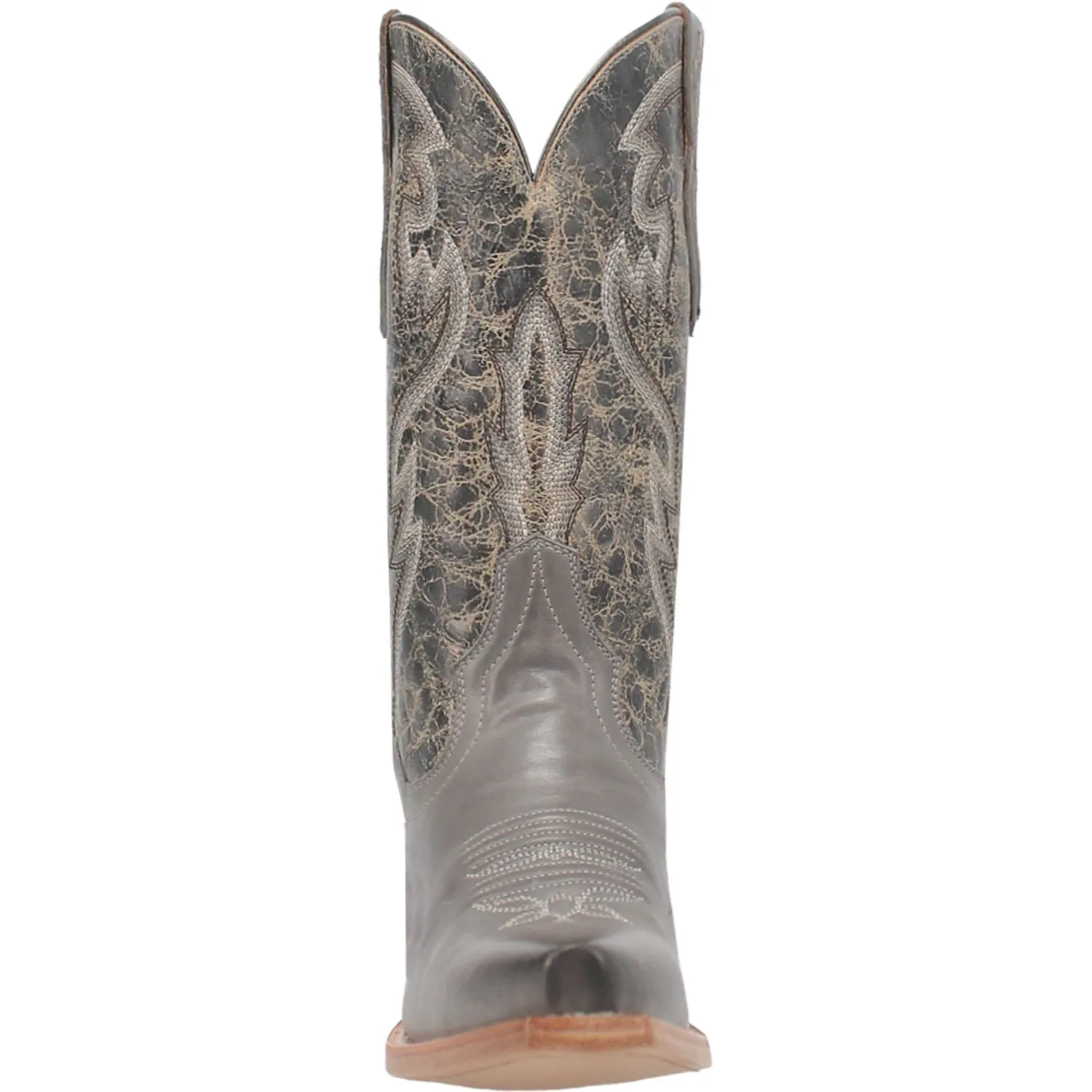 Dan Post Womens Tria Grey Leather Cowboy Boots 8 M