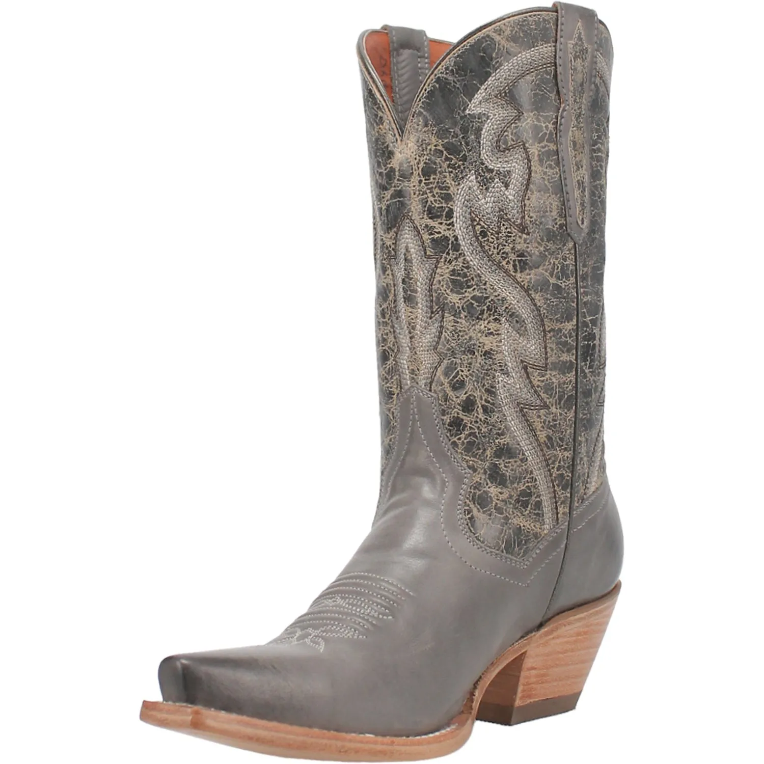 Dan Post Womens Tria Grey Leather Cowboy Boots 8 M