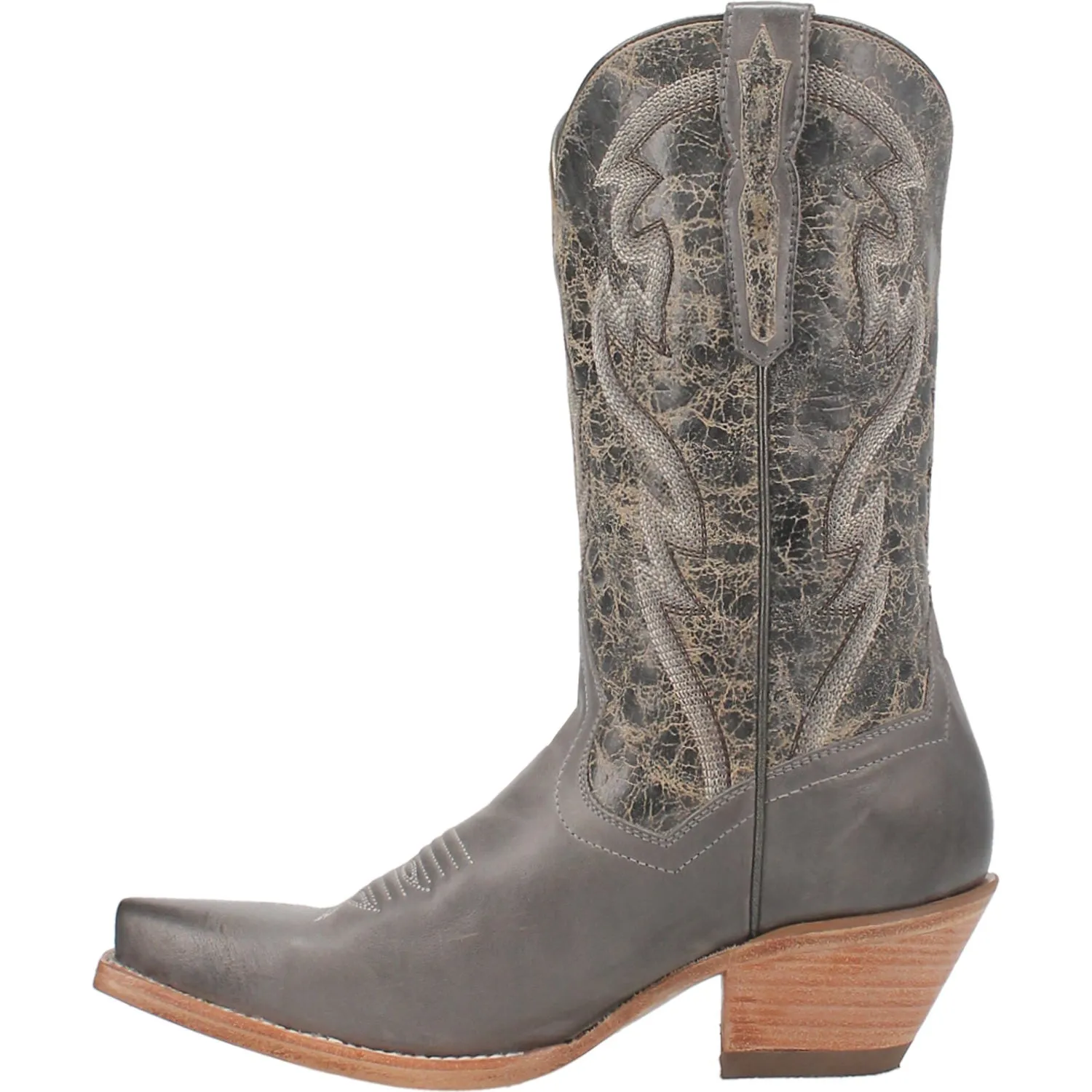 Dan Post Womens Tria Grey Leather Cowboy Boots 8 M