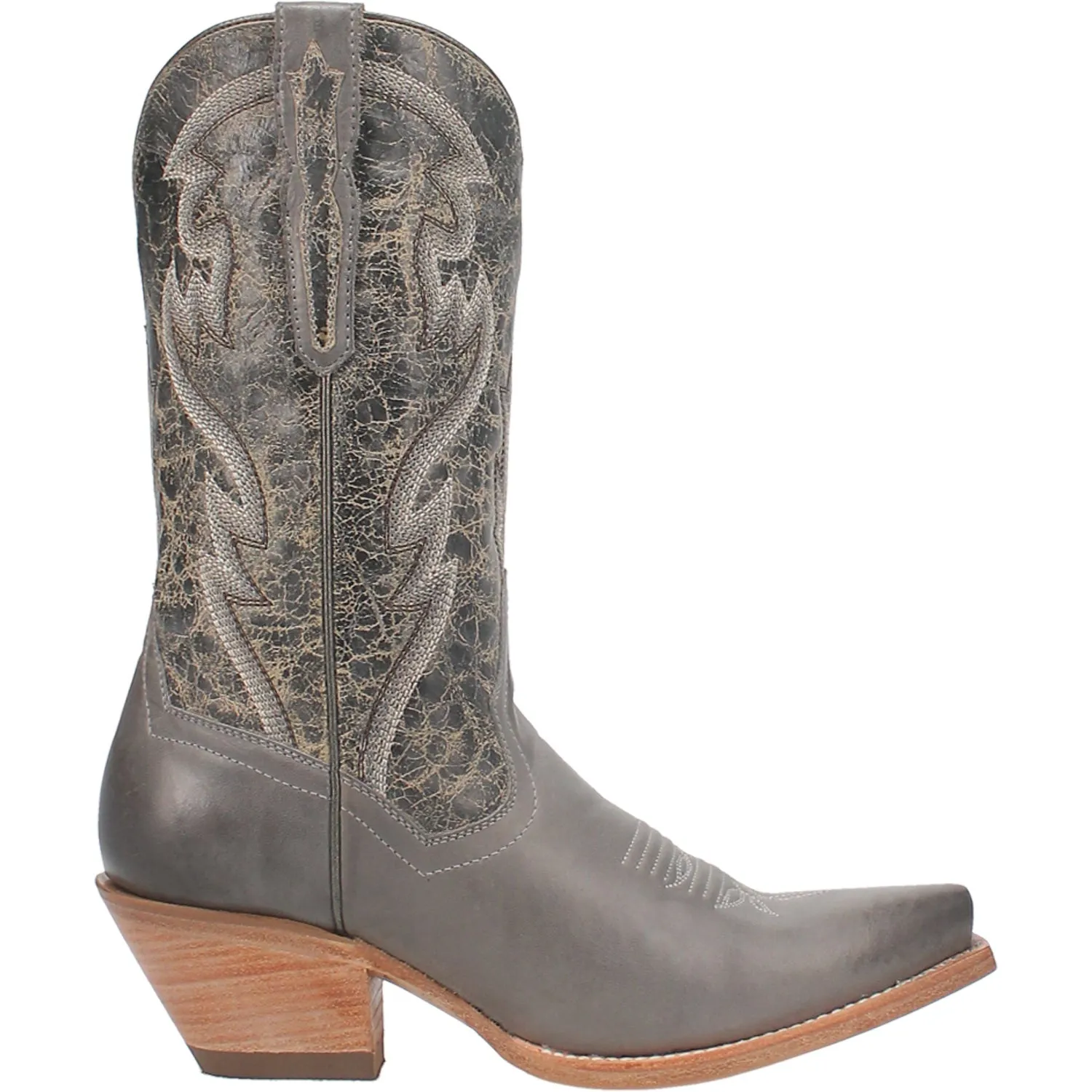 Dan Post Womens Tria Grey Leather Cowboy Boots 8 M