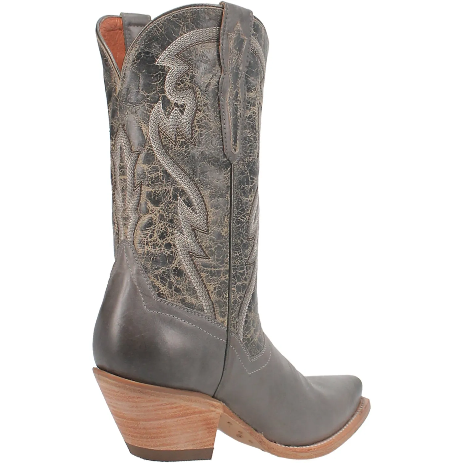 Dan Post Womens Tria Grey Leather Cowboy Boots 8 M