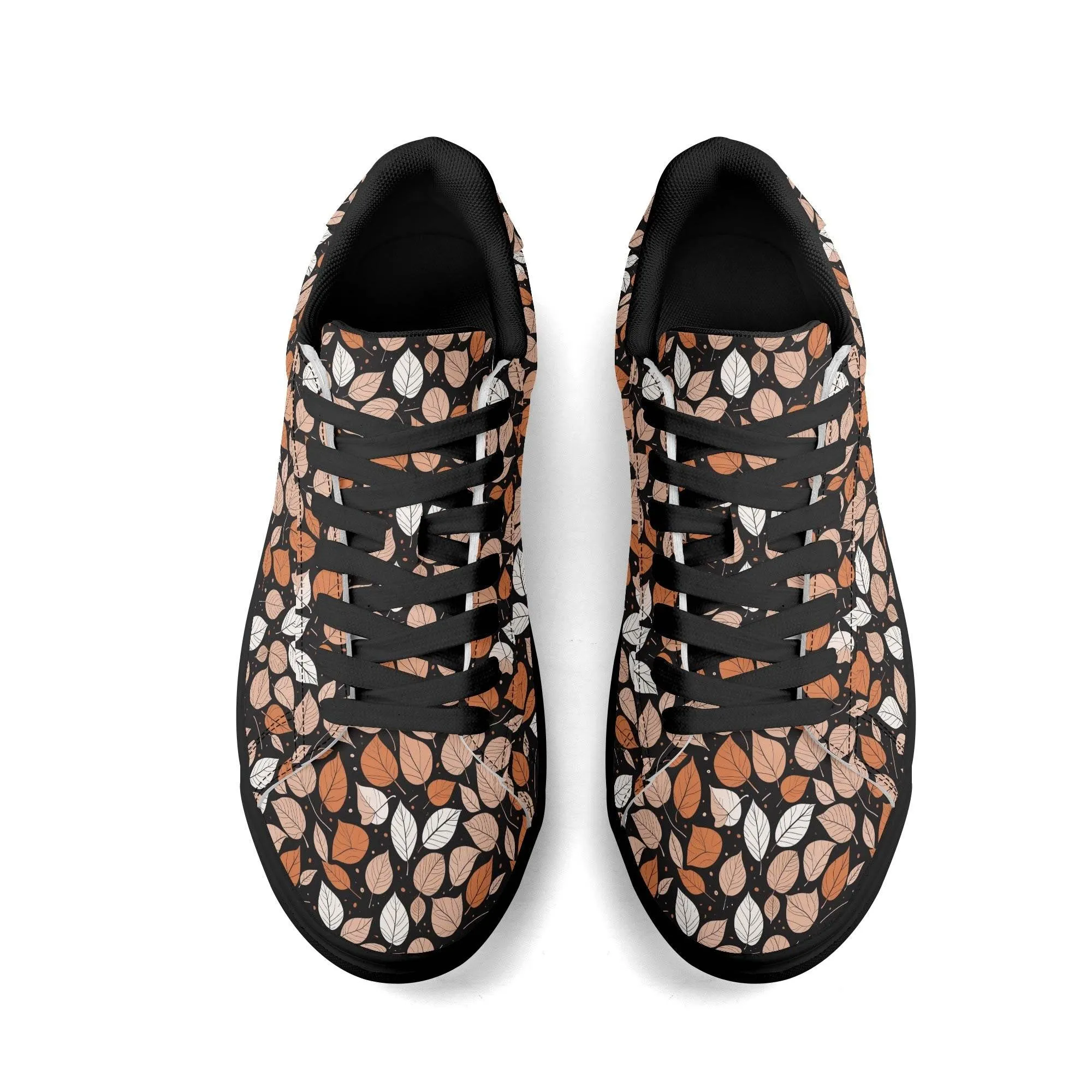 Dark leaves Adult Lightweight Brand Low Top Leather Shoes