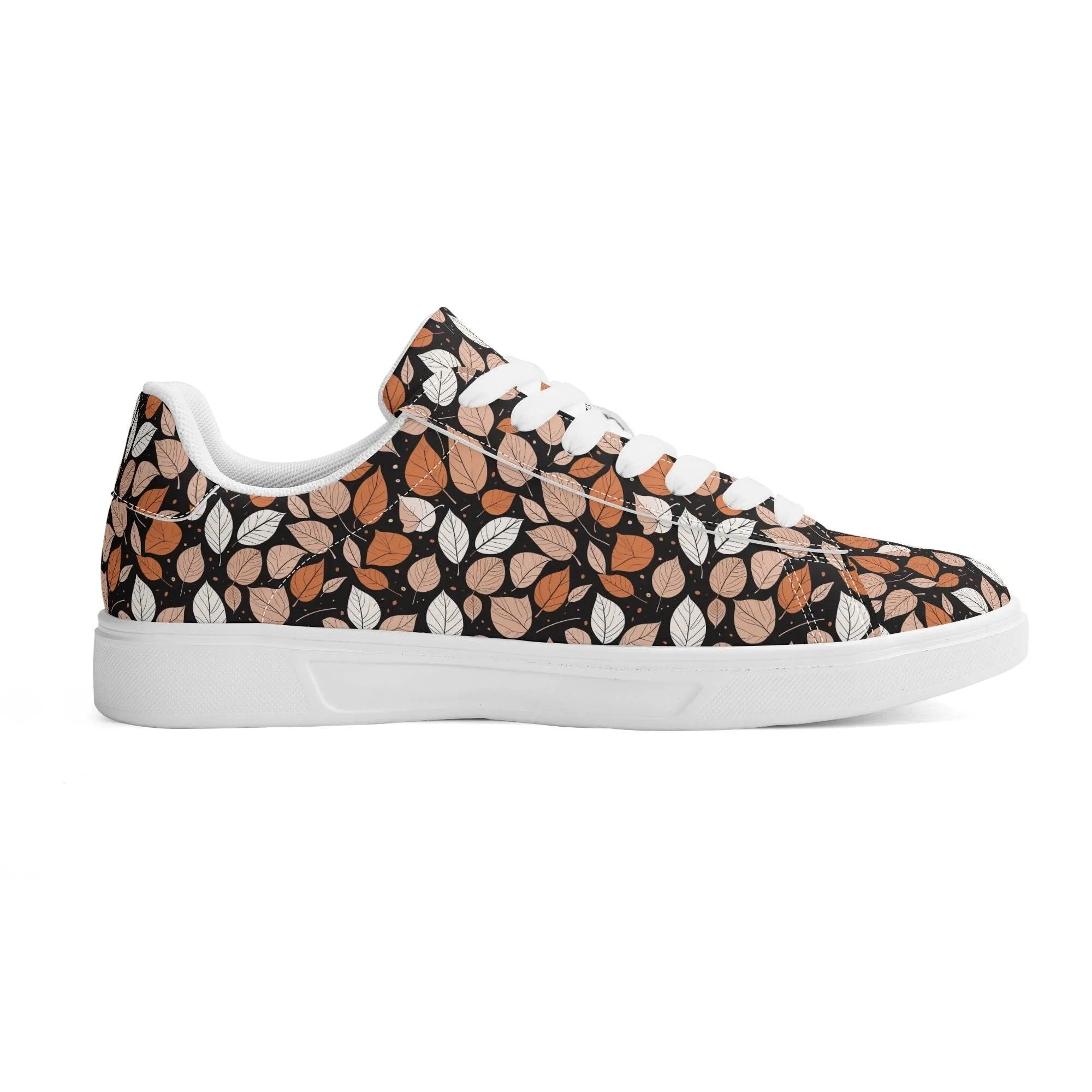 Dark leaves Adult Lightweight Brand Low Top Leather Shoes