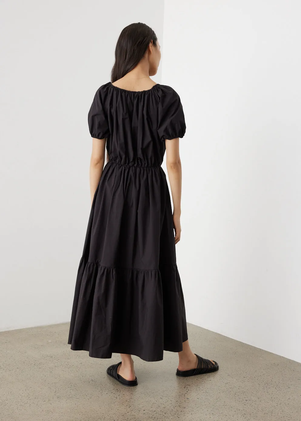 Drawcord Midi Dress