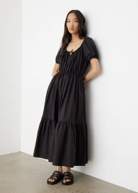 Drawcord Midi Dress