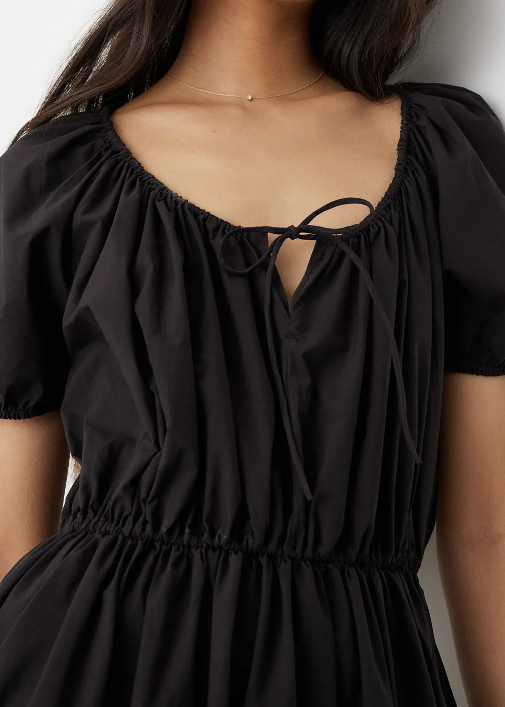 Drawcord Midi Dress
